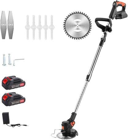 MAQUINA CORTA CESPED ELECTRICO PLEGABLE 2 BATERÍA 48V