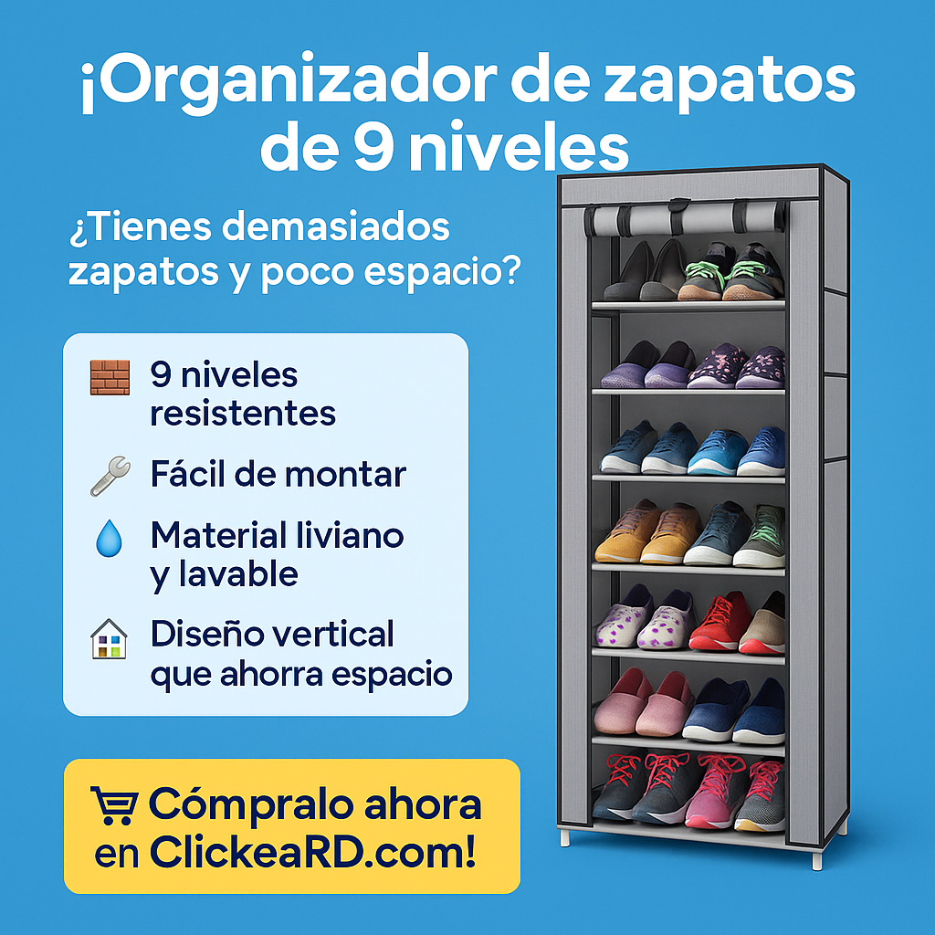 Organizador de Zapatos de 9 Niveles – Ahorra Espacio y Mantén Todo en Orden